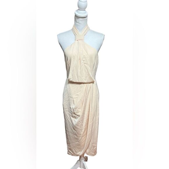 Shona Joy | Core Knot Draped Dress - Tan - Picture 1 of 6